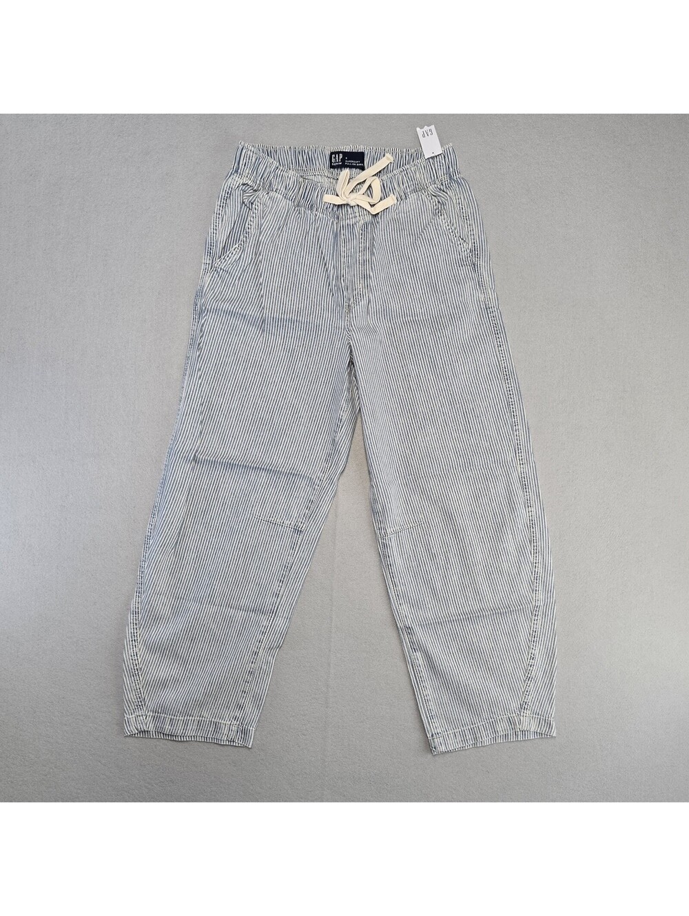 GAP Softest Pull-On Barrel Pants Womens S Railroad Stripe Cotton NWT 1172666